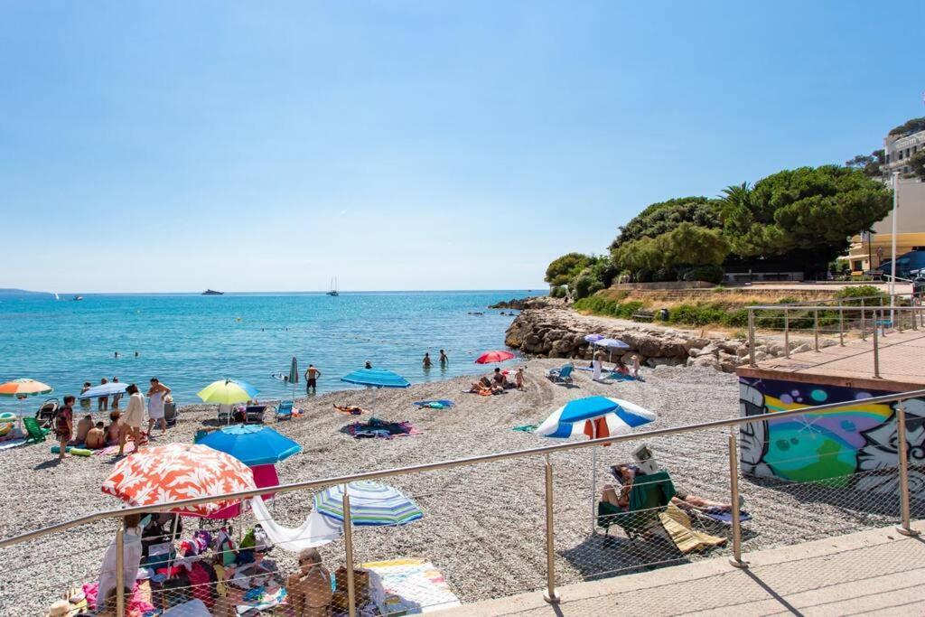 La Perle 2 P Terrasse Vue Mer 1Min Plage Clim Roquebrune-Cap-Martin Exterior foto